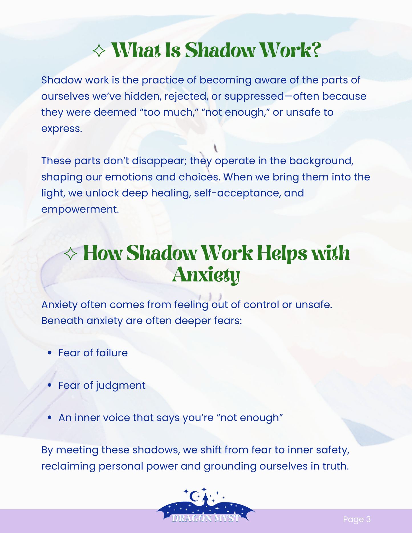 Anxiety: Shadow Work Exercise #01