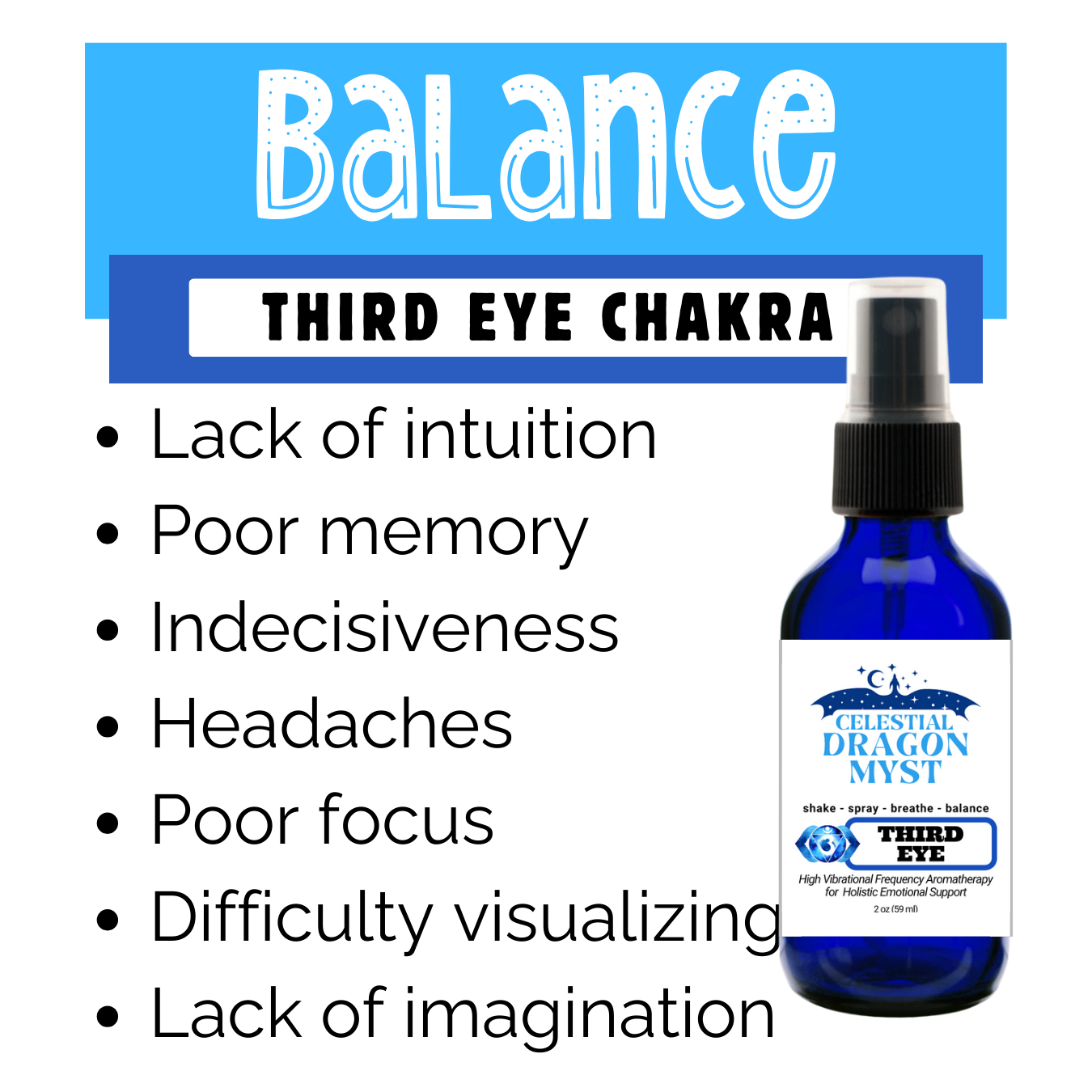 Balance THIRD EYE CHAKRA - Organic Dragon Myst