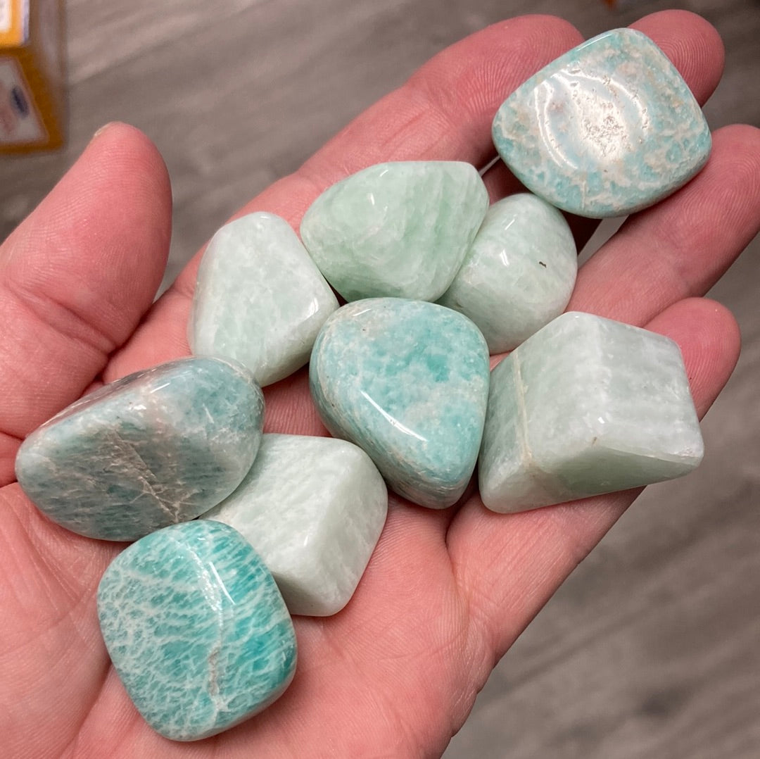 Amazonite Natural Crystal - Smooth Tumbled Stone