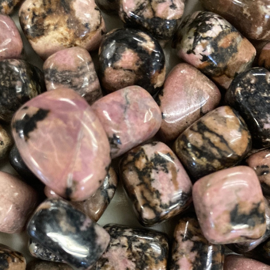Rhodonite Natural Crystal - Smooth Tumbled Stone