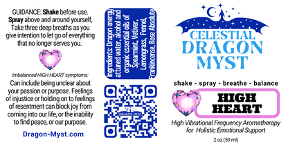 Balance HIGH HEART CHAKRA - Organic Dragon Myst